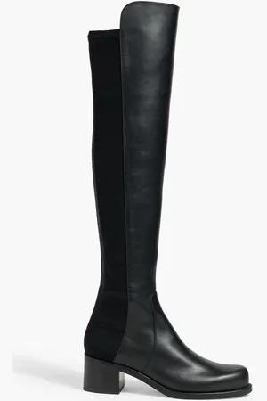 Stuart Weitzman Reserve Bold microstretch and leather over-the-knee boots