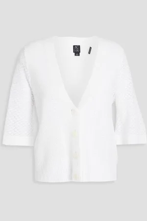 AUTUMN CASHMERE Pointelle-knit cardigan