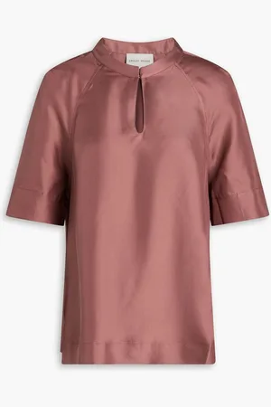 Loulou Studio Zeus silk-twill top - Pink