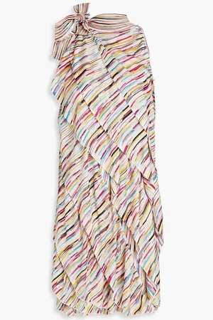 Missoni Ruffled space-dyed crochet-knit mini dress