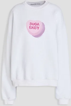 Alexander Wang Printed French cotton-terry sweatshirt
