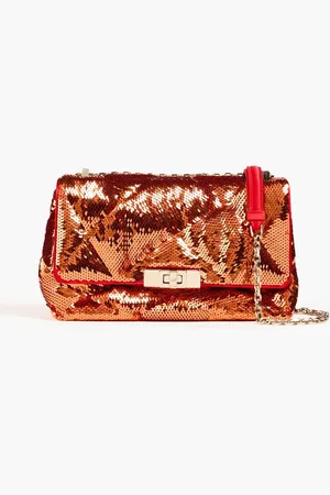 Roger Vivier Quilted sequined satin shoulder bag