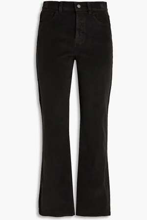 NILI LOTAN Cotton-blend corduroy bootcut pants - Metallic