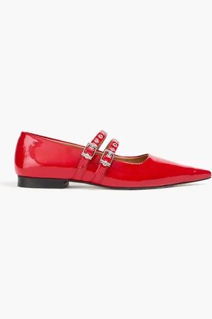Ganni Point-toe flats