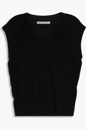 AUTUMN CASHMERE Pointelle-knit cashmere vest