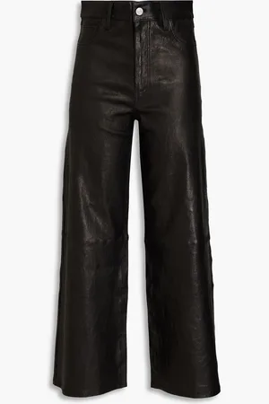 Frame Slim Palazzo leather wide-leg pants