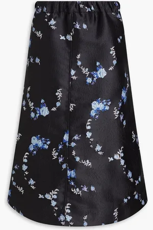 Ganni Cloqué-jacquard midi skirt
