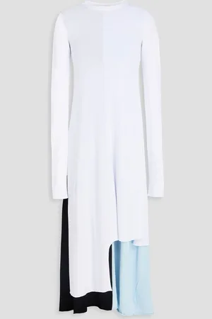 J.W.Anderson Layered color-block knitted midi dress