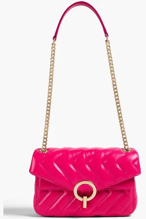 Sandro Quilted leather shoulder bag - Pink