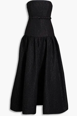 Nicholas Strapless floral-jacquard maxi dress