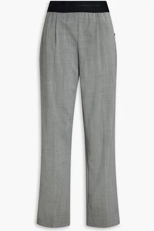 Helmut Lang Herringbone tweed wide-leg pants