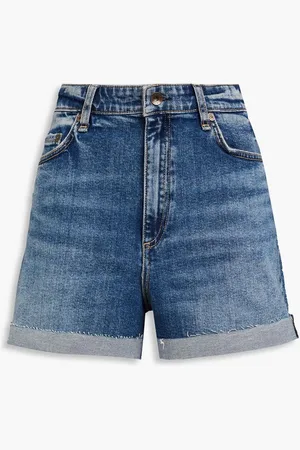 RAG&BONE Monterosso distressed denim shorts - Blue