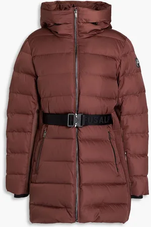 Fusalp Belted quilted shell hooded down coat - Purple