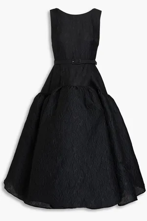 HUISHAN ZHANG Audrey gathered cloqué midi dress
