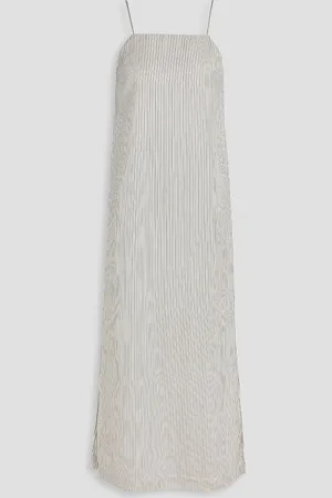 Loulou Studio Arja pinstriped silk-jacquard midi dress