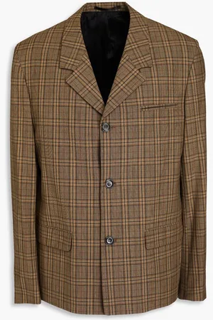 Nanushka Rox checked jacquard blazer - Brown