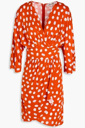 Diane von Furstenberg Barrington wrap-effect printed jersey mini dress