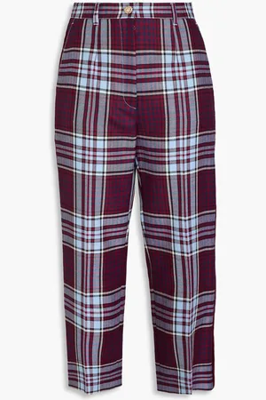 Dolce & Gabbana Checked wool-blend tweed straight-leg pants