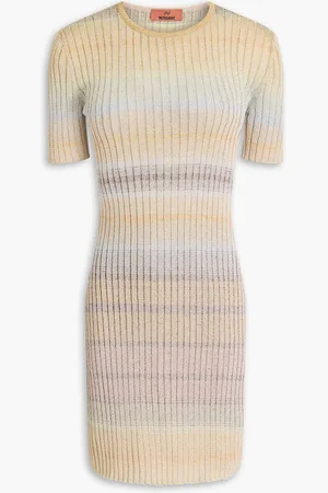 Missoni Metallic crochet-knit mini dress - Neutral