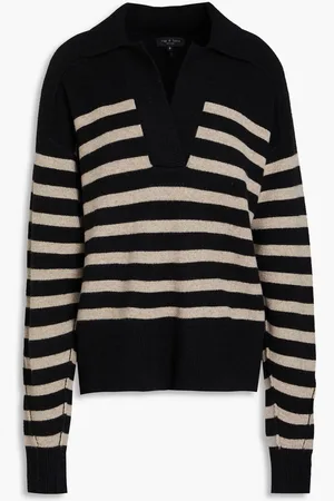 RAG&BONE Bridget striped wool-blend polo sweater