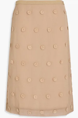 STINE GOYA Colette pom pom-embellished gauze skirt