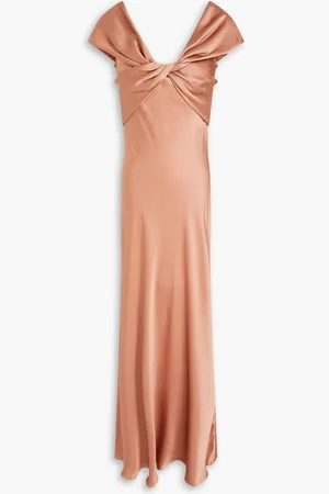 Alberta Ferretti Twisted satin-crepe gown - Pink