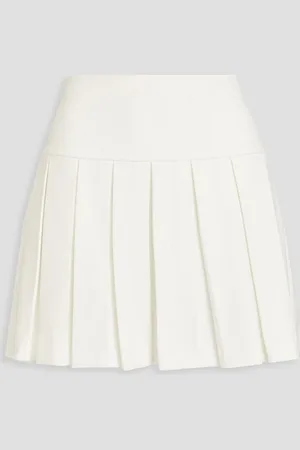 ALICE+OLIVIA Alice Olivia - Emilie pleated crepe mini skirt - White