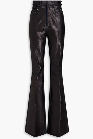 Rick Owens Bolan sequined high-rise flared jeans - Blue