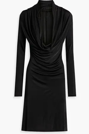 Helmut Lang Draped stretch-satin dress