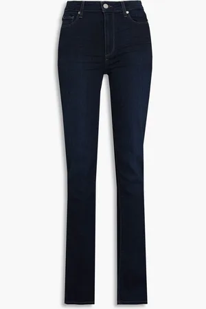 Paige Hoxton high-rise straight-leg jeans - Blue