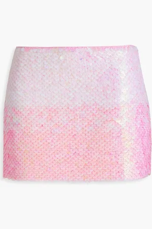 Retrofete Embellished satin mini skirt - Pink