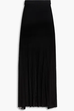 Claudie Pierlot Maryline wrap-effect stretch-knit maxi skirt