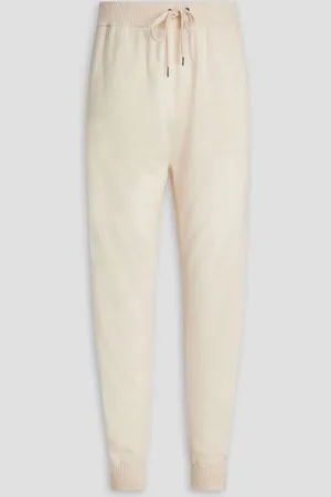 DEREK ROSE Tapered cashmere sweatpants - White