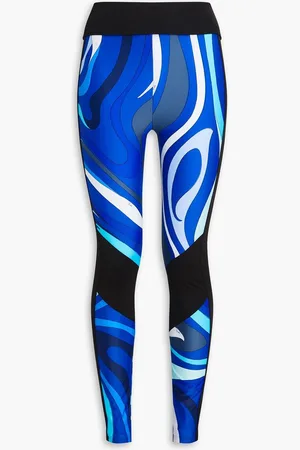 Puccini Printed stretch-jersey leggings - Blue