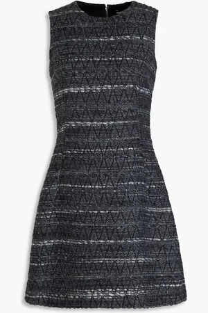 Dolce & Gabbana Metallic bouclé-tweed mini dress - Gray