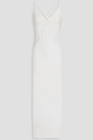 Hervé Léger Stretch-knit midi dress