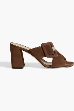 Sergio Rossi Sr Mia 80 buckled suede mules