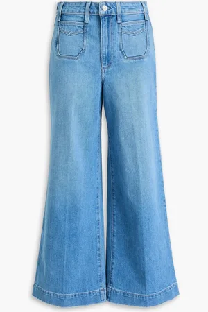 Paige Harper high-rise wide-leg jeans - Blue
