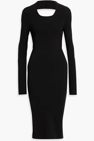 Rick Owens Column cutout stretch-knit midi dress