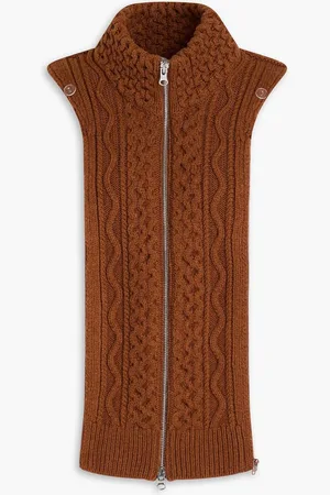 VERONICA BEARD Tihany cable-knit wool dickey