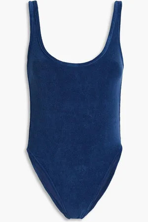 ZIMMERMANN Cotton-blend terry swimsuit - Blue