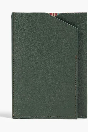 Paul Smith Pebbled-leather passport cover - Green