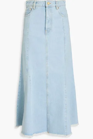 Ganni Denim midi skirt - Blue