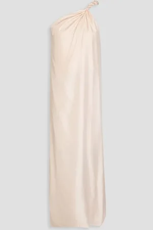 Loulou Studio Adela one-shoulder silk-twill midi dress - Pink