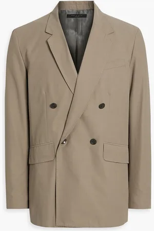 RAG&BONE Double-breasted cotton-blend blazer - Neutral
