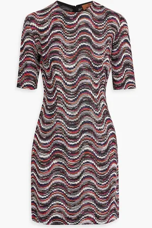 Missoni Metallic crochet-knit mini dress