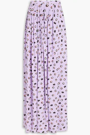 Diane von Furstenberg Chiara printed crepe maxi skirt - Purple