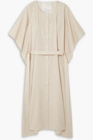 Ninety Percent Akira belted TENCEL™ maxi dress - Neutral