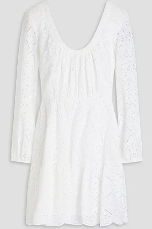 VERONICA BEARD Calibra broderie anglaise cotton mini dress