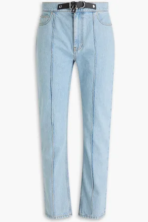 J.W.Anderson Slim-fit embellished faded denim jeans - Blue
